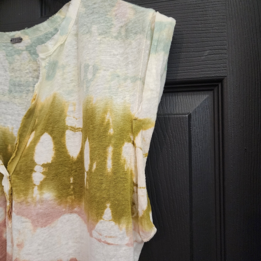 Young Fabulous & Broke Sz. M 100% Linen Loni Tee - Picture 3 of 16